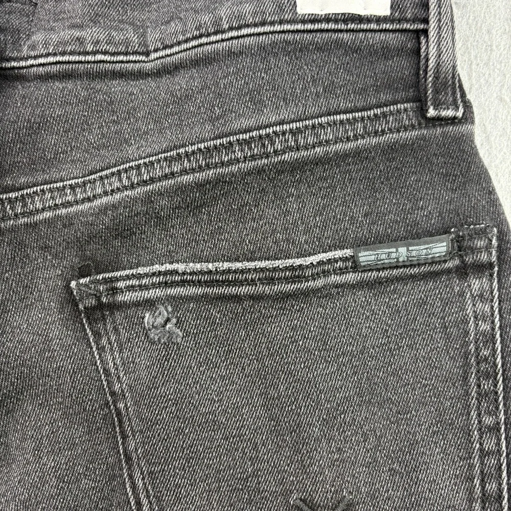 Hudson‎ Jeans Mens 29x33 Black Ethan Biker Skinny Distressed Denim Stretch NEW